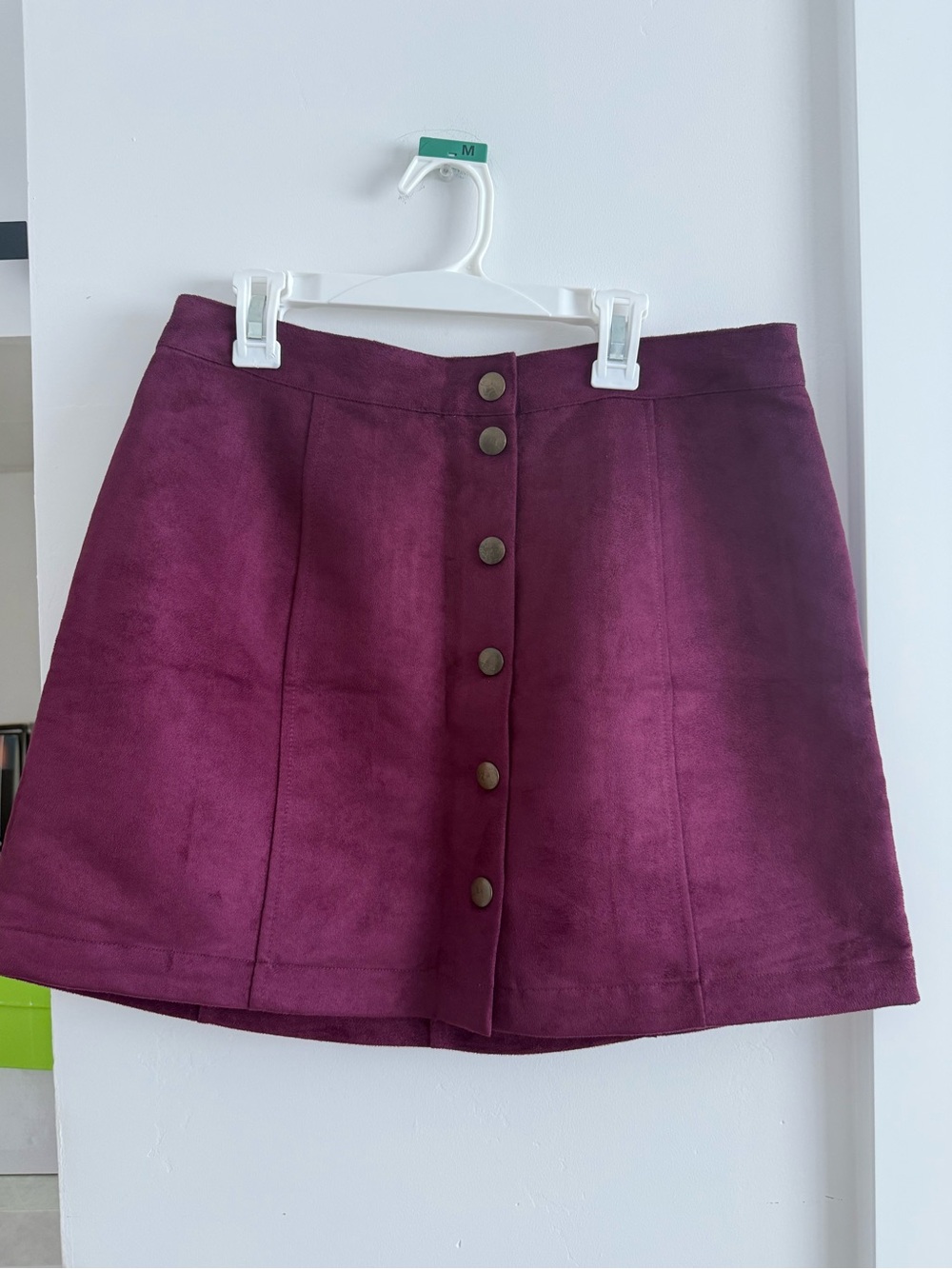 Old Navy Plum Button-Front Skater Skirt